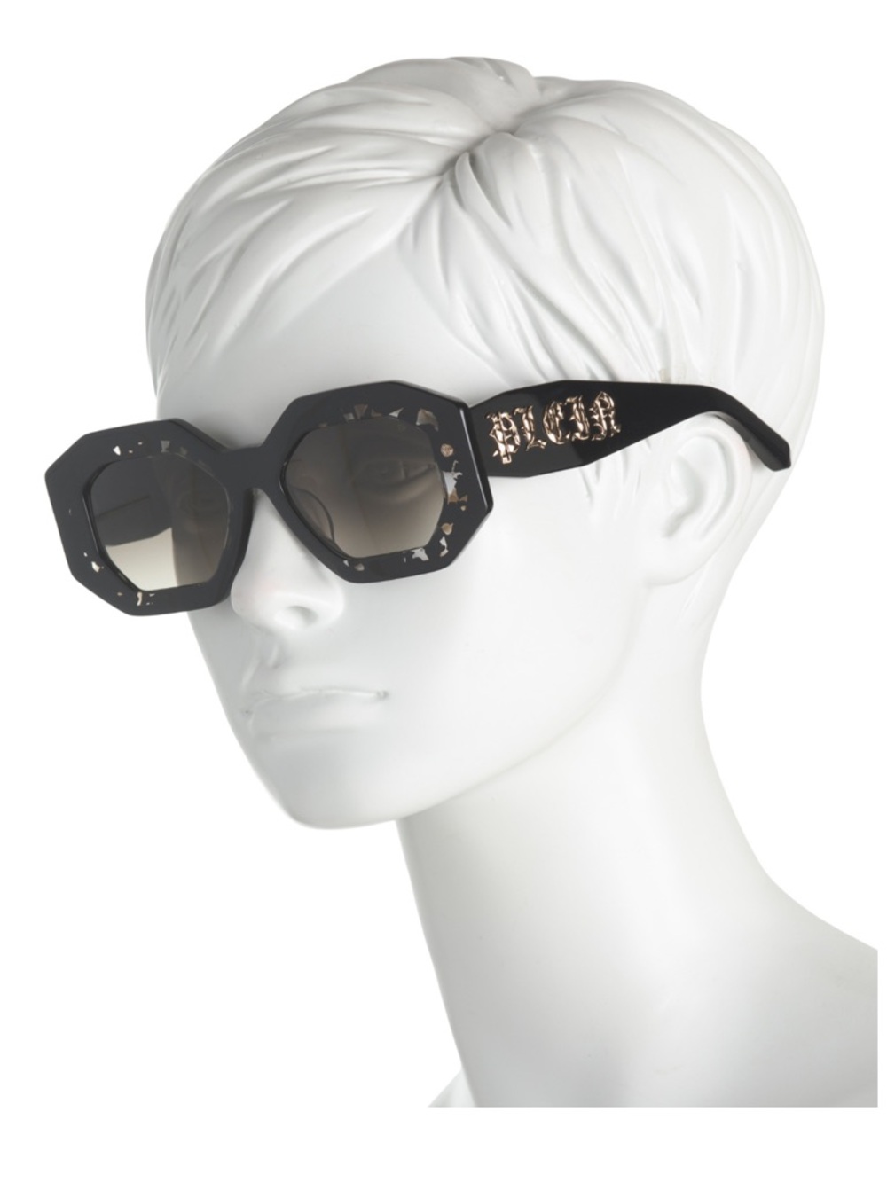 Philipp Plein Women's Black Hexagonal Frame Sunglasses - Picture 2 of 9